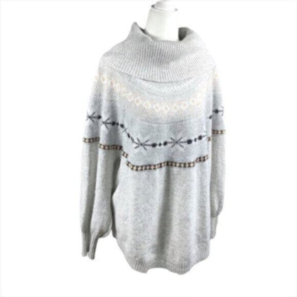 NWT Philosophy Light Grey Cowl Neck Sweater 2X - Picture 2 of 7